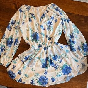 Yumi Kim Blue and White Floral Dress
